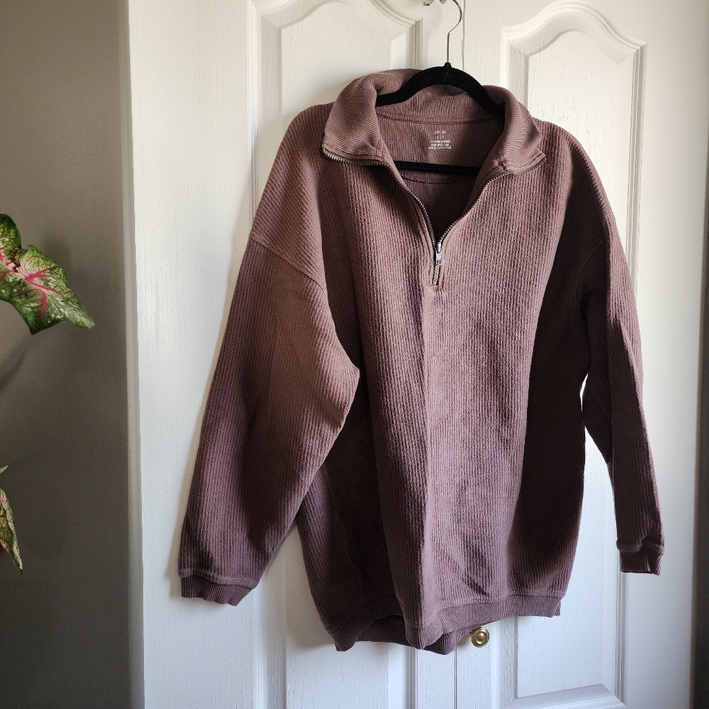 Aerie Ribbed Quarter Zip